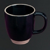 Custom 2 Tone Mug with C Handle (Black/White)