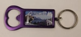 Custom Aluminum Bottle Opener Key Tag - Purple, 2 3/4