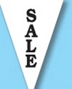 Blank 60' Stock Pre-Printed Message Pennant String -Sale