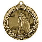 Custom 2 3/4'' Religion Wreath Award Medallion