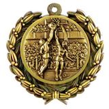 Custom Stock Basketball Female Medal w/ Wreath Edge (1 1/2