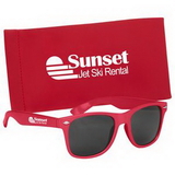 Custom Malibu Sunglasses With Pouch, 3 1/2