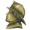 Blank Antique Brass Hand Painted Resin Fireman Head Plaque Mount (5 1/2"X2 1/2"), Price/piece