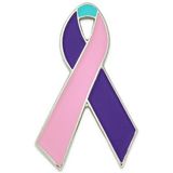 Blank Thyroid Cancer Awareness Ribbon Pin, 5/8