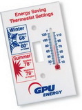 Custom Light Switchplate w/Thermometer, 3