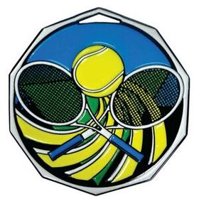 Custom 2" Decagon Color Medal Tennis