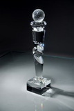 Custom Best For the Best Crystal Golf Tower Ball Award - 16