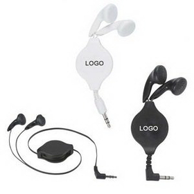 Custom Retractable ABS Ear Buds, 39.4" L x 7/10" W