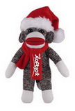 Custom Orginal Sock Monkey (Plush) with Christmas Scarf and Hat 10