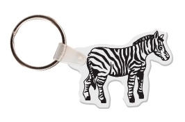 Custom Zebra Animal Key Tag