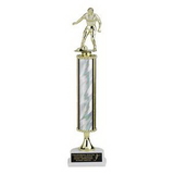 Custom Silver Splash Column Trophy w/Figure Mount (16