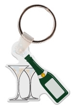 Champagne & Glasses Key Tag