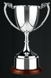Custom Swatkins Endurance Wide Mouth Cup Award w/ Round Wood Base (10