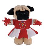 Custom Soft Plush Pug in Cheerleader Outfit 8
