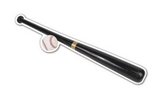 Custom Baseball Bat & Ball Magnet (7.1-9 Sq. In. & 30mm Thick)