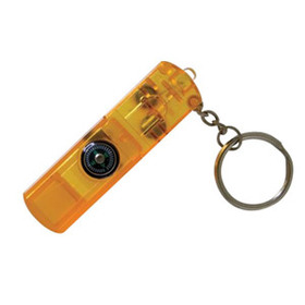 PacificLine Custom 3 Function Whistle / Led Light / Compass Key Chain, Screen Printed, 2 3/5" L X 0.65" W X 1/2" H