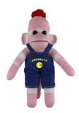 Custom Pink Sock Monkey (Plush) in Denim Overall 10