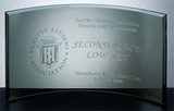 Custom 114-GBC59  - Blackstone Beveled Crescent Award-Smoked Glass