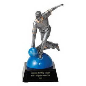 Custom 7" Bowling Trophy w/Male Bowler