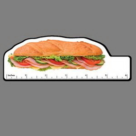 6" Ruler W/ Full Color Submarine Sandwich