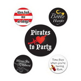 Custom Pirate Party Buttons