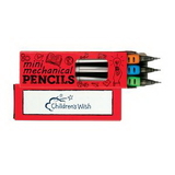 Custom 3 Pack Mini Mechanical Pencils, 4 1/8