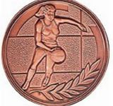 Custom 500 Series Stock Medal(Female Basketball Player) Gold, Silver, Bronze