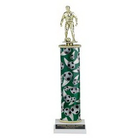 Custom Single Column Soccer Trophy w/Figure (16")