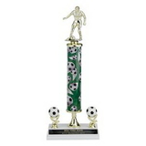 Custom Single Column Soccer Trophy w/Figure & 2 Sport Trims (17