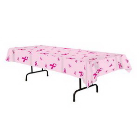 Custom Pink Ribbon Table Cover, 54" W x 108" L