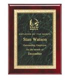 Custom Green Rectangle Executive Rosewood Plaque Award (9