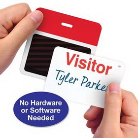 Blank Handwritten Two-Piece Expiring Badge Front Parts, 3-Day (Visitor), 1 15/16" W x 2 7/8" H