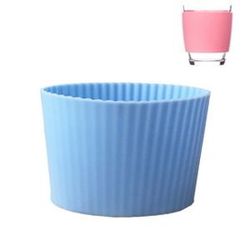 Custom Heat-resistant Silicone Coffee Cup Sleeve, 3 1/8" L x 2 3/4" W x 2 3/8" H