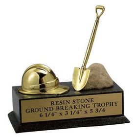 Custom Resin Stone Construction Trophy (6 1/4")