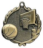 Custom Sculptured Basketball Medal Award, 2.5