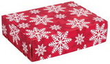 Blank Red & White Snowflakes Decorative Mailer - 12 x 9 x 3, 12