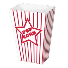 Custom Paper Popcorn Boxes, 2" L x 5.25" H x 3.75" W