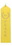 Blank 4Th Place Yellow Satin Cord Ribbon, 8" L X 2" W, Price/piece