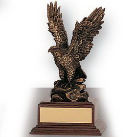 Custom Brass Electroplated Eagle Trophy (8 1/2")