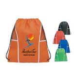 Custom Non Woven Drawstring Backpack With Mesh Panels, 15