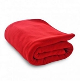 Blank Twin And Cot Fleece Blanket - Red, 60