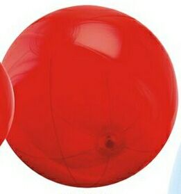 Custom 9" Inflatable Translucent Red Beach Ball