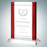 Custom Classic Red Deco Award (Crystal Base), 7 3/4