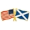 Blank Usa & Scotland Flag Pin, 1 1/8" W X 1/2" H, Price/piece