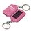 Custom Solar Flashlight Keychain v1 - Pink, 2" W x 1 3/8" H x 3/8" D, Price/piece