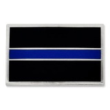 Blank Thin Blue Line Rectangle Pin, 1