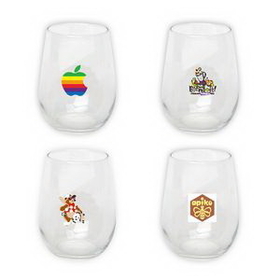 11.75 oz. Stemless Wine Glass, Personalised Wine Glasss, Custom Wine Glass, 4" H x 2.375" Diameter x 1.75" Diameter