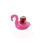Custom Inflatable Pink Flamingo Floating Coaster, 7.875" L x 7.875" H, Price/piece