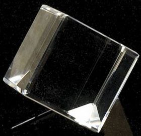 Custom Crystal Cube Paperweight (3")