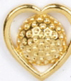 Custom Heart w/ Center Filigreed Circle Stock Cast Pin